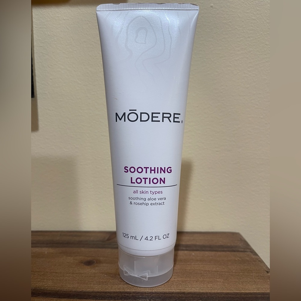 Modere unopened soothing lotion! Perfect for all skin types. Soothing aloe Vera